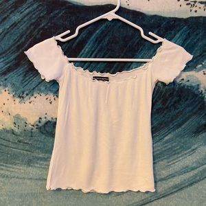 White Brandy Melville Off The Shoulder Top